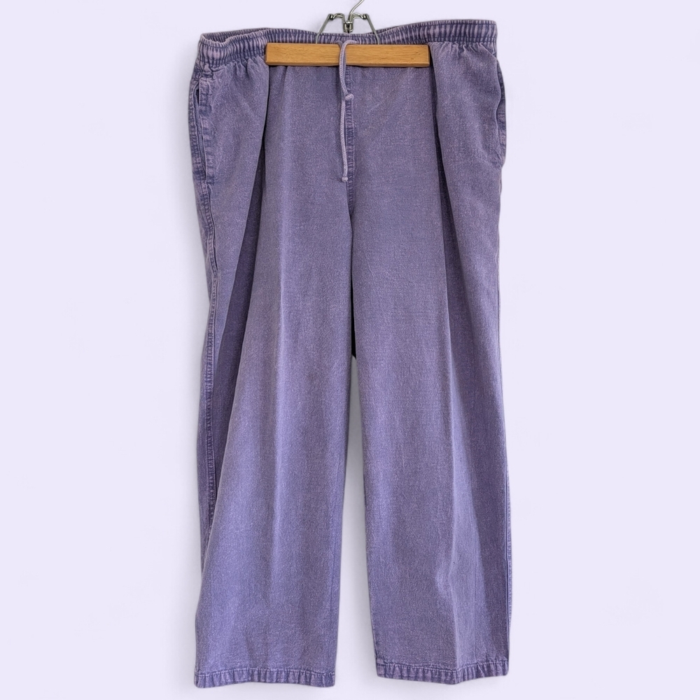 VTG 90s Sea Breeze California Purple Cotton Denim Set USA Made Coastal Resort - Picture 5 of 13